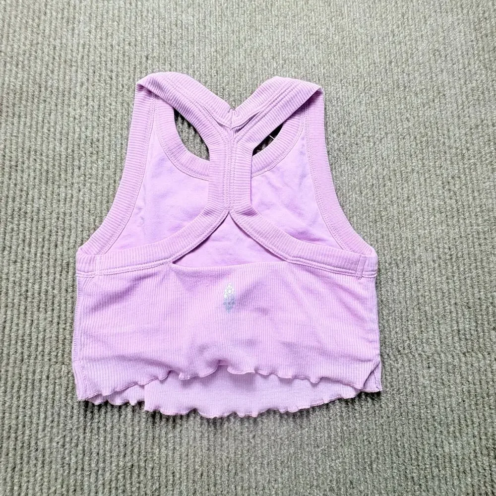 FREE PEOPLE MOVEMENT Feels Like Summer Crop Bright Orchid Purple S - Picture 2 of 3